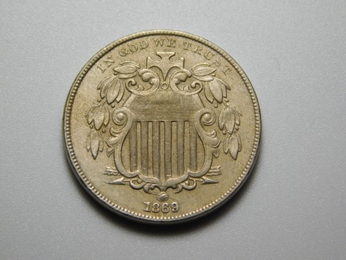 VINTAGE US COIN 1869 SHIELD NICKEL - Picture 5 of 8