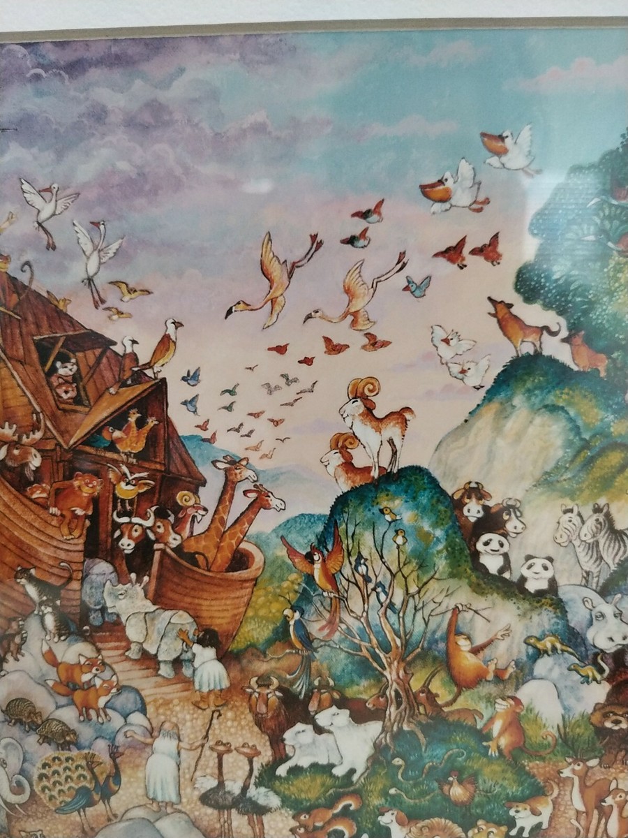 Bill Bell Noah's Ark framed Print. Whimsical | eBay