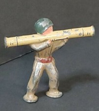 Vintage 1950's Barclay Pod Foot Lead Figure Toy Soldier Firing Bazooka 3 in 
