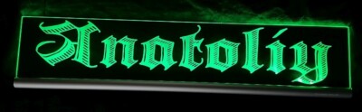 Anatoliy LED Namensschild oder dein Name LKW Truckerschild personalisiert Anatol