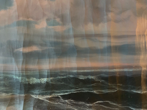 Maritime Ocean Waves Signed illegible Large Oil on Canvas 20th Cent unframed - Foto 4 di 9
