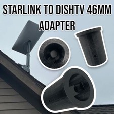 Starlink v2 Square Dishy Adapter - 46mm Inner Diameter - Compatible w/ DirectTV