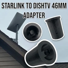 Starlink v2 Square Dishy Adapter - 46mm Inner Diameter - Compatible w/ DirectTV