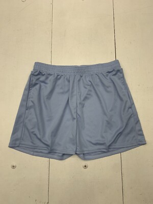Real Essentials Womens Blue Mesh Athletic Shorts Size Medium