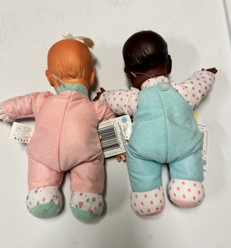 Lot 2 Vintage 1998 Toy Biz Gerber Head Baby Girl Doll Mixed Lot-Blue & Brown Eye - Picture 8 of 13
