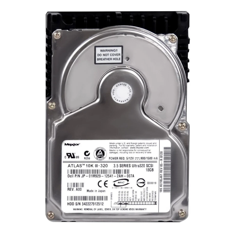 Hard Dell 01M929 1M929 KU18L461 18GB 10000U/Min SCSI U320 68-pin 3.5 " Inch - Image 3 of 3