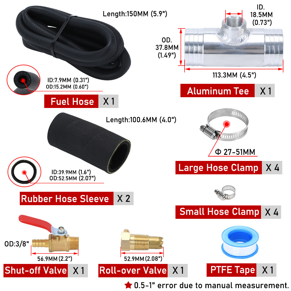 1 1/2 Diesel Auxiliary Tank Install Kit Fit for Gravity Fueled Auxiliary Fuel Tank and Newer Models with 1½ Fill Line, Only Fit for Diesel, Replace 11025 in Kenya | Fuel Tanks 1 1/2 Diesel Auxiliary Tank Install Kit Fit for Gravity Fueled Auxiliary Fuel Tank and Newer Models with 1½ Fill Line, Only Fit for Diesel, Replace 11025 in Kenya | Fuel Tanks