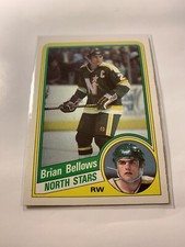 84-85 BRIAN BELLOWS #95 MINNESOTA NORTH STARS Writing On Back OPC