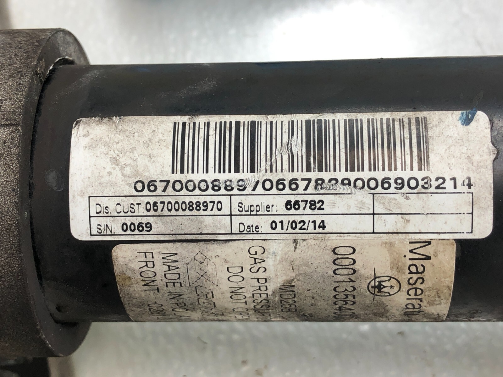 2014-2019 MASERATI GHIBLI S LEFT DRIVER FRONT AWD SHOCK ABSORBER STRUT OEM.
