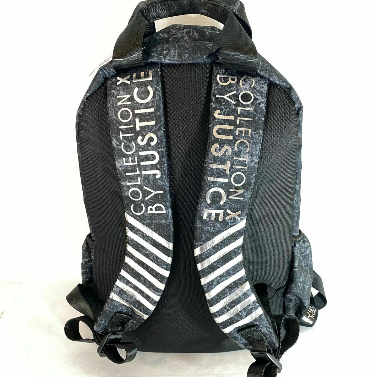 Justice Collection X Tie Dye Black White Silver Backpack New