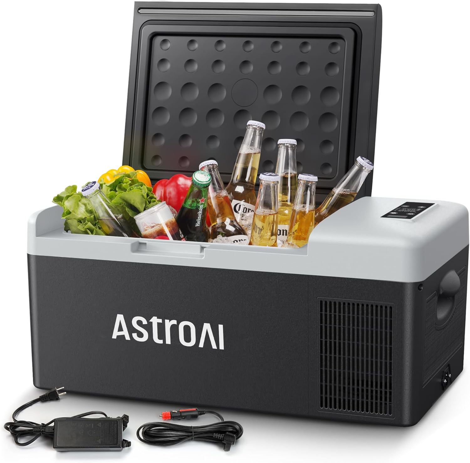 12 Volt Car Refrigerator, 12V Portable Freezer Camping Fridge Cooler (-4℉~68℉) w