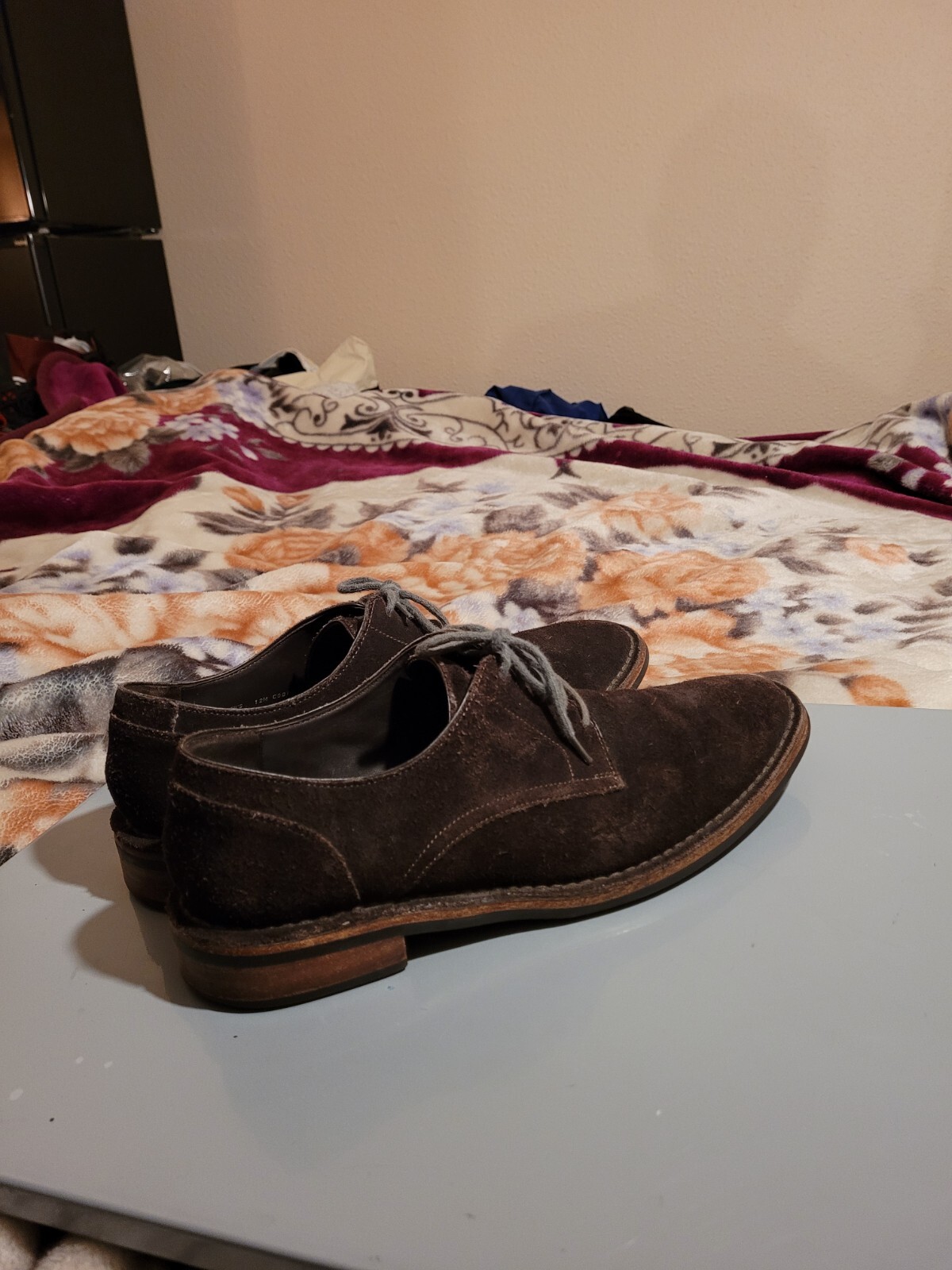 SAOLA Scarpe eleganti derby COLE HAAN Air marrone scamosciato tg.12M uomo suola gomma