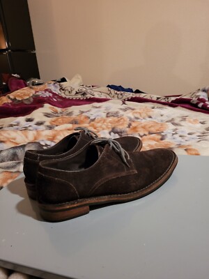 COLE HAAN Air Brown Suede sz.12M Men Rubber-Sole Derby Dress  display picture 1