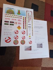 Kenner Ghostbusters custom ECTO 1 Full Set Reproduction Stickers