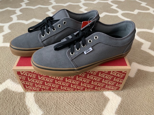 vans chukka low pewter & gum skate shoes