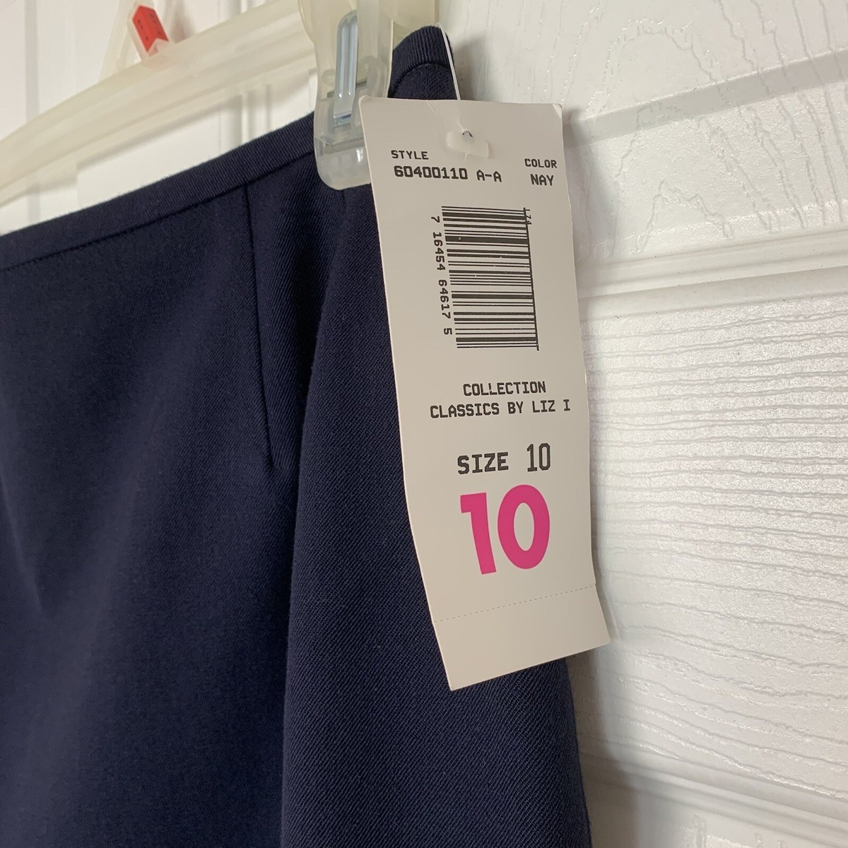 コレクション Thanks Liz Claiborne Collection Women's Size 10 Navy Blue Wool Pencil