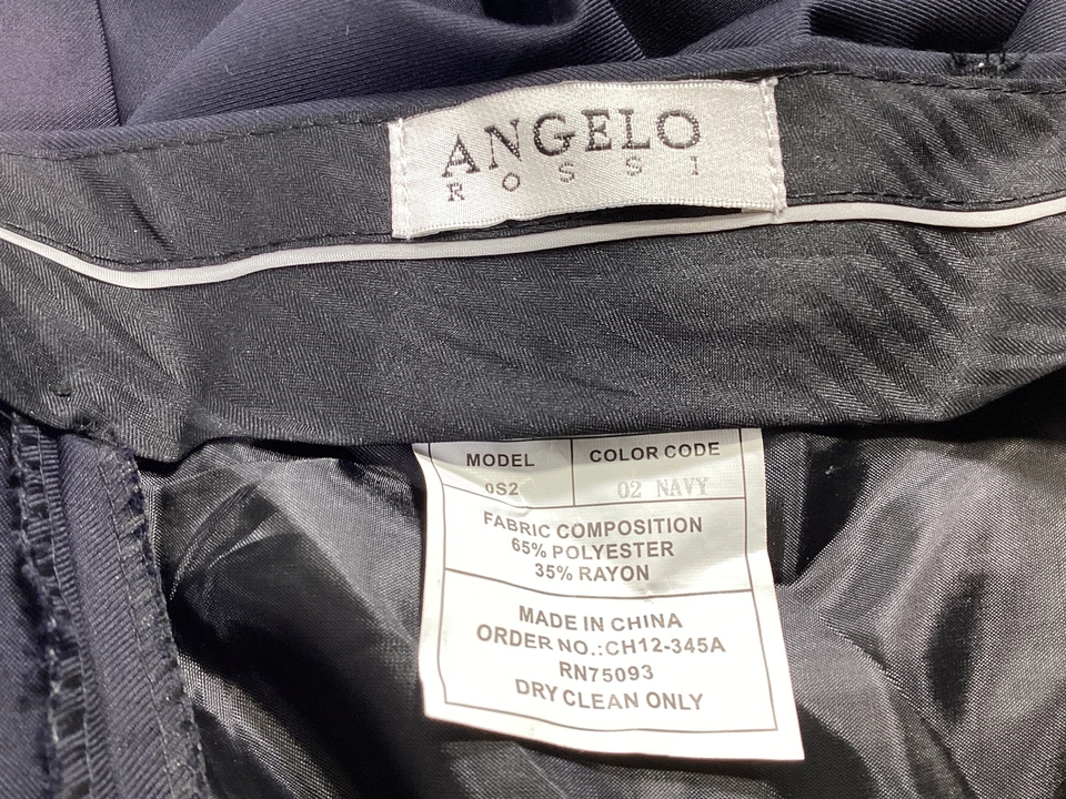 Mens Angelo Rossi Navy Blue Dress Pants Size 39x30 EUC - Image 3 of 4