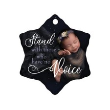 No Voice Pro-Life Ornament Pack of 10 