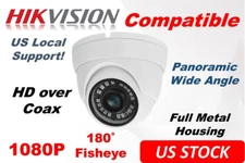 2MP 180° TVI Coax Fisheye Panoramic Wide Angle 4 IN 1Analog CCTV Security Camera