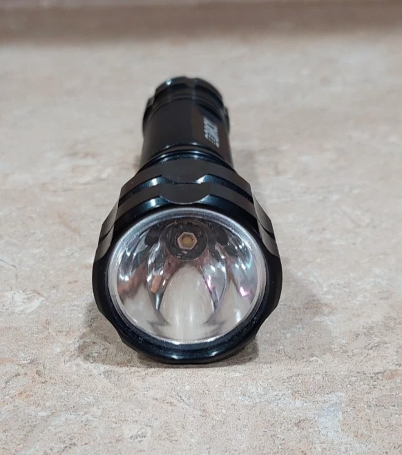 Dorcy LED Aluminum Black Flashlight 5" W/ Panasonic AAA Rechargeable Batteries - Image 2 of 4