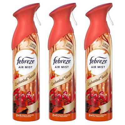 Febreze Air Mist Enchanted Forest Duftspray 185 ml Raumgeruchsentferner x3