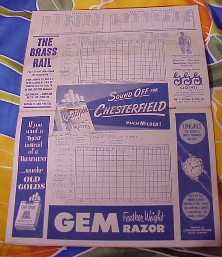 1952 NY YANKEES Game Program Vs St Louis Browns - Yankee Stadium - Joe DiMaggio - Picture 4 of 9