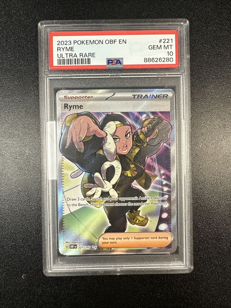 Pokémon TCG Ryme Obsidian Flames #221/197 Ultra Rare - PSA Pokémon TCG Ryme Obsidian Flames #221/197 Ultra Rare - PSA