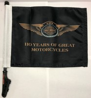 Harley-davidson® Motorcycle Part Sissy-bar Mount 110th Anniversary Flag 61400202 Harley-davidson® Motorcycle Part Sissy-bar Mount 110th Anniversary Flag 61400202