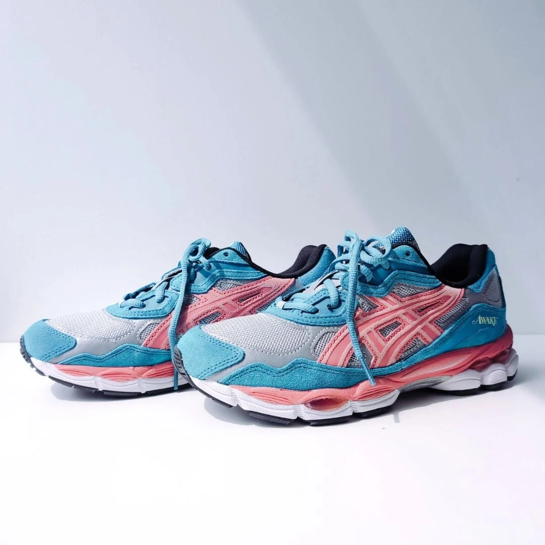 ASICS GEL-NYC AWAKE スニーカー 青/ピンク Awake NY x ASICS Gel NYC Teal Pink for Sale | Authenticity