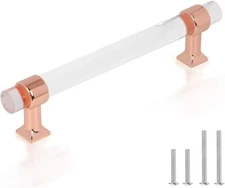 knobelite Kitchen Cabinet Handle 1 Pack 5 Inch Hole Center Acrylic Crystal Cabin