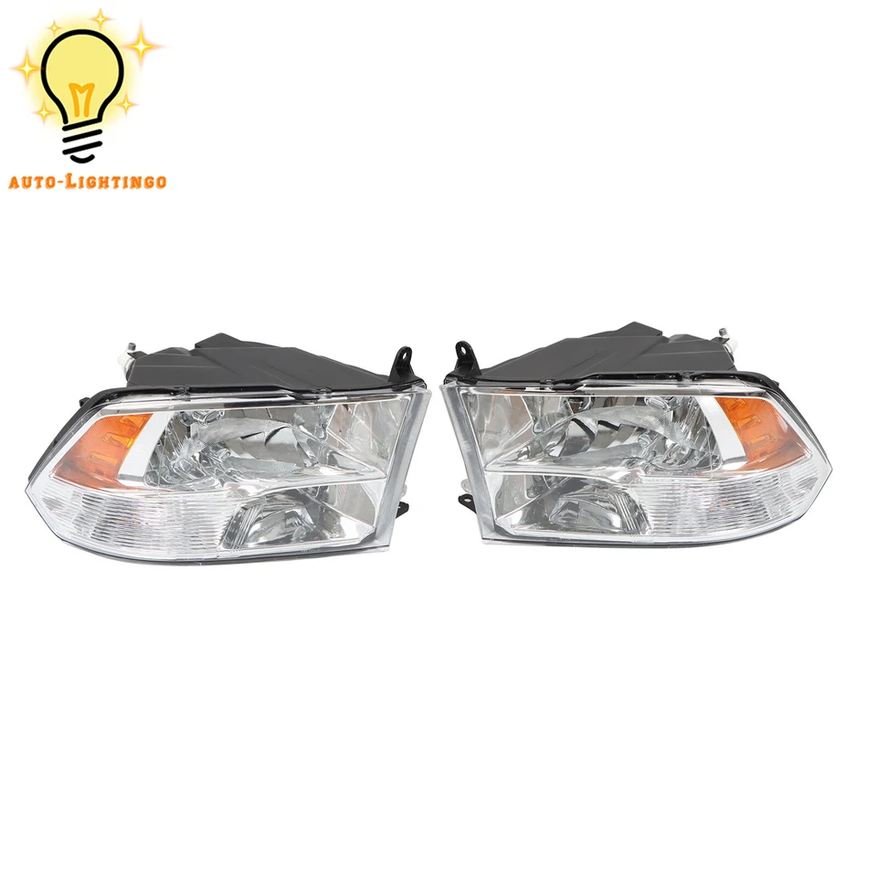 Faros halógenos izquierdo y derecho para Dodge Ram 1500-3500 2009-2015 2016 2017 2018 Foto 2 de 4