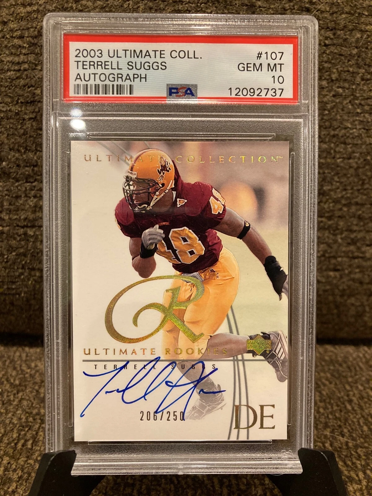 Terrell Suggs Ultimate Collection #107 Autograph