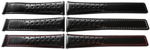 Genuine Leather Watch Strap to Fit Tag Heuer Carrera Perforated Deployment Strap - Picture 2 of 17