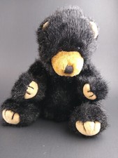Blacky Black Teddy Bear Plush Stuffed Animal Teddy Bear Sitting Russ Berrie 6 in