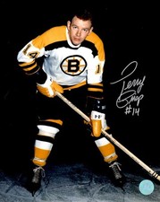 Signed  8x10 TERRY CRISP Boston Bruins Photo - COA