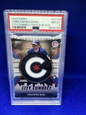 2023 Topps City Connect Patch Black #CCCM Christopher Morel #/299 PSA 8