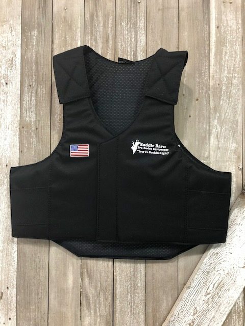 Adult Saddle Barn Cordura Protective Vest Black Pro Rodeo Bull