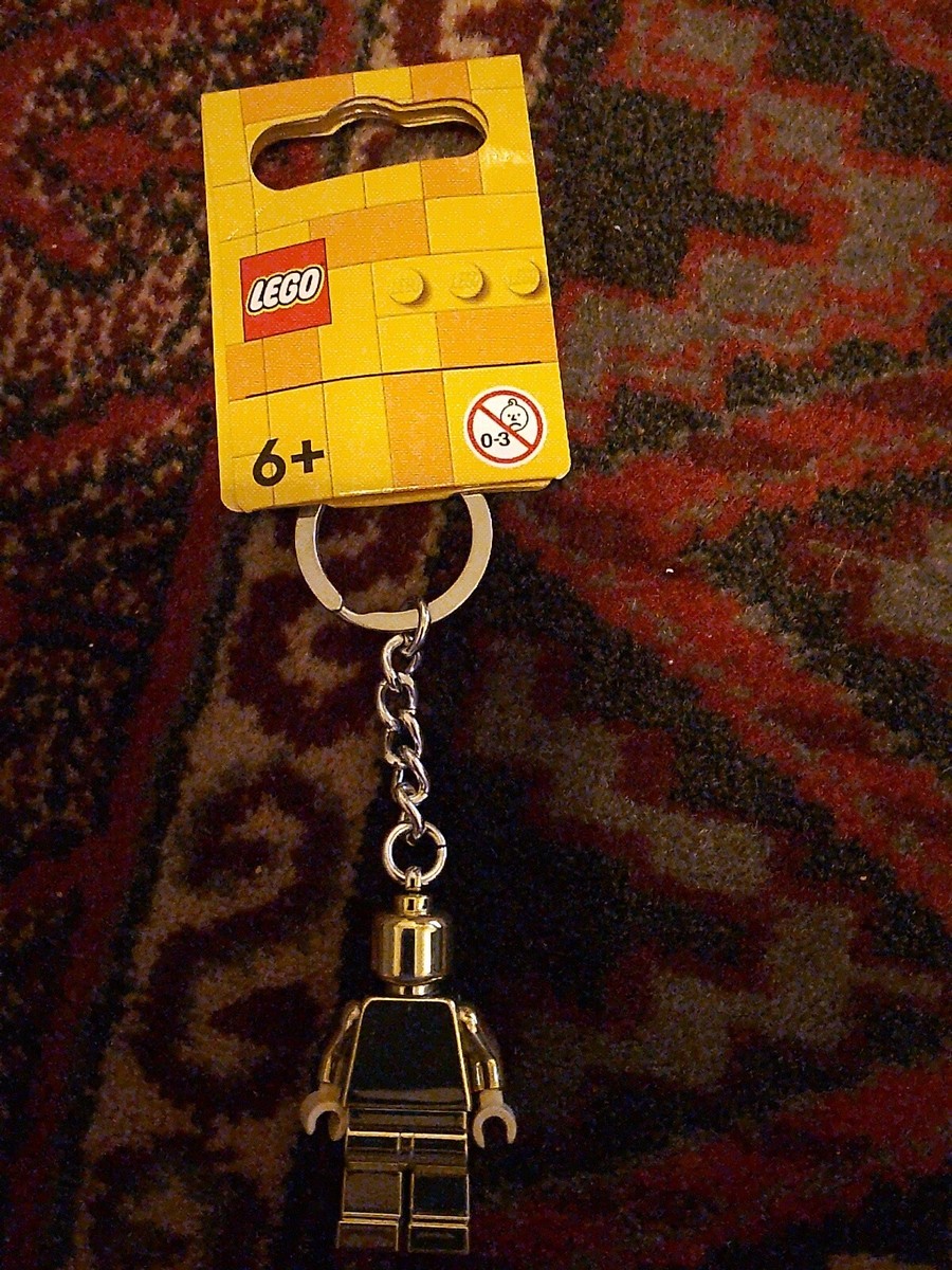 Classic LEGO Minifigure Keyring Gold Minifig Keychain 850807 Collectable  New
