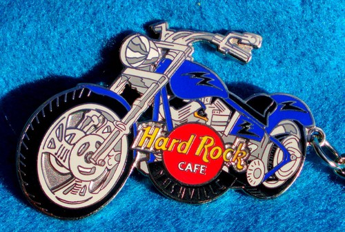 NASHVILLE BLACK FLASH BLUE MOTOR CYCLE BIKE KEY CHAIN RING Hard Rock Cafe - 第 1/1 張圖片