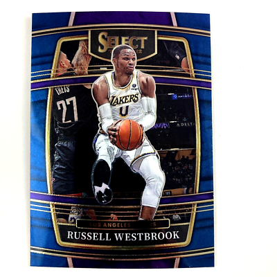 Russell Westbrook 2021-22 Panini Select Retail Blue Card #54 Los