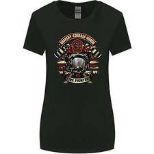 Bravery Courage Honour Firefighter Fireman Womens Wider Cut T-Shirt