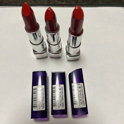 3 Rimmel Moisture Renew Lipstick # 510 Mayfair Red Lady. As Is
