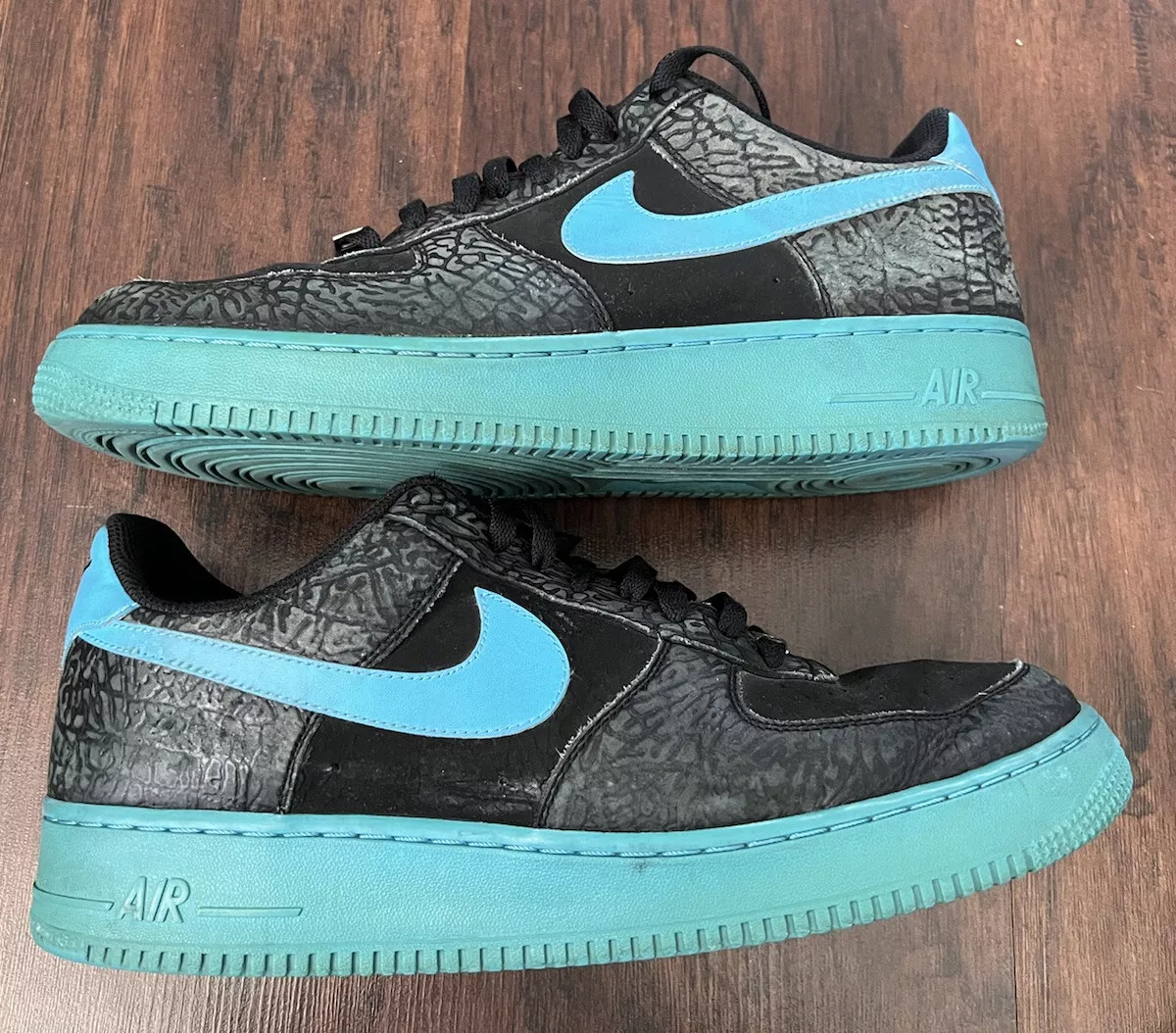 Air force 1 low black cheap blue