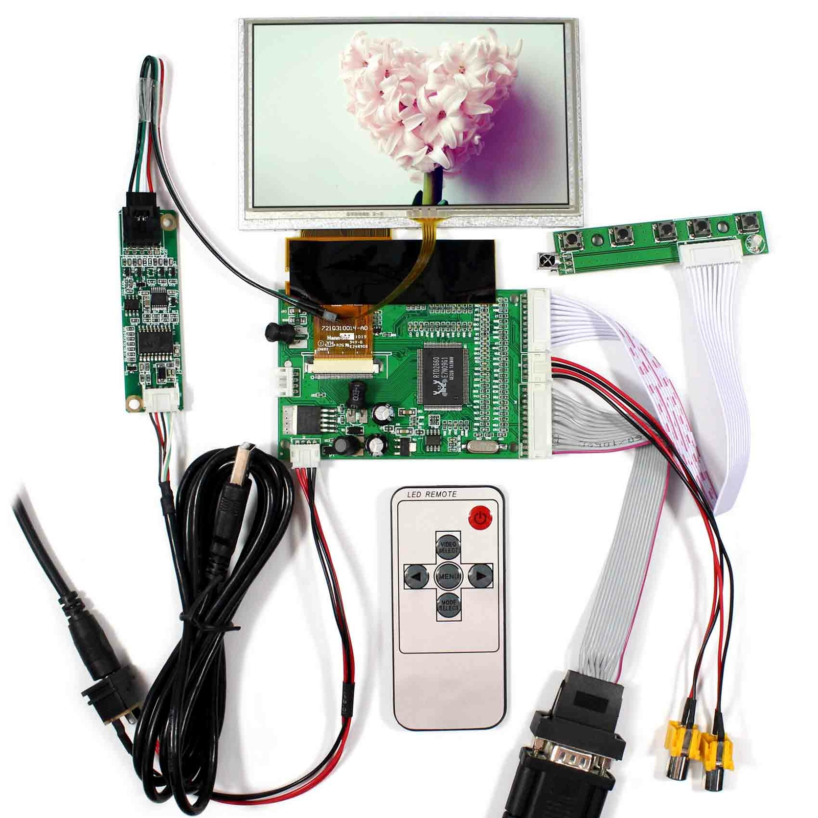 5inch HSD050IDW1 800X480 Touch Panel LCD Screen with VGA AV LCD Controller Board