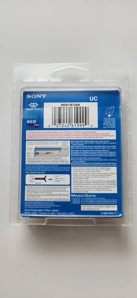 Sony 128MB Memory Stick Duo Card & Adaptor MSH-M128A SEALED  - Image 2 of 2