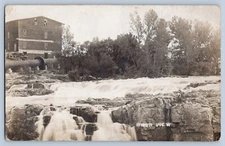 Sioux Falls South Dakota SD River View Real Photo Postcard RPPC 1913