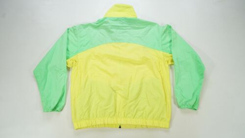 Rare VTG NIKE Aqua Gear Spell Out Patch Color Block Windbreake Jacket 90s Neon L - Picture 2 of 13