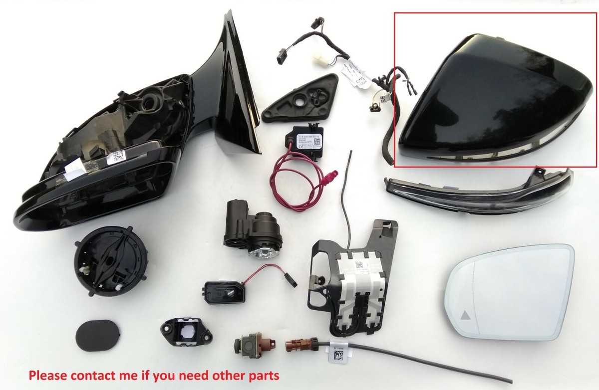 OEM MERCEDES C W205 S W222 E W213 MIRROR COVER left / BLACK / high