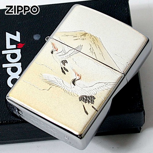 Crane Japanese Mt Fuji Electroformed Plate Zippo Oil Lighter MIB - 第 1/5 張圖片