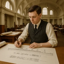 RMS Titanic/ RMS Olympic, Early  Hand Drawn Deck Plans, Like the H&W Originals